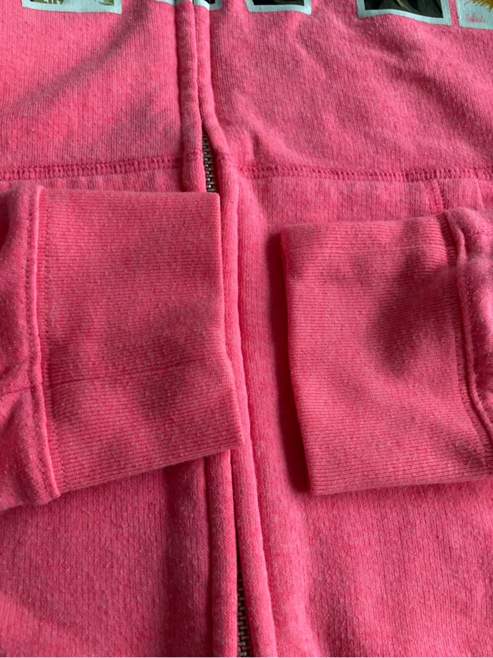 Floral Pink Zip Up Hoodie - Picture 6 of 6